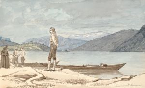 Et overfartssted. Figurer ved både