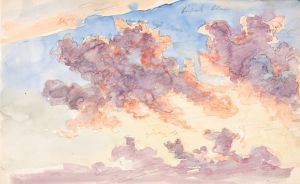 Skystudie. En solnedgangshimmel