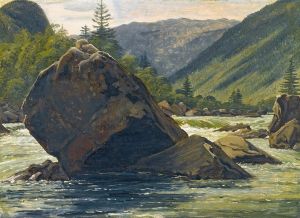An Erratic Rock In The Rapids