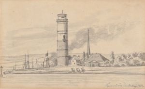 The Lighthouse of Travemünde Seen from the South