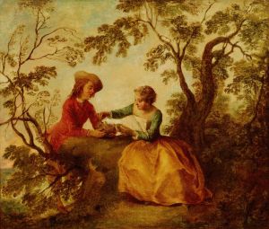 A young couple courting over a bird’s nest