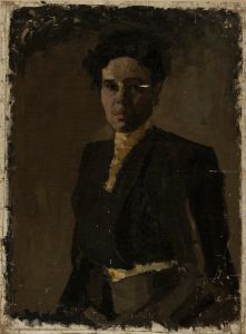 Naine tumedas kleidis