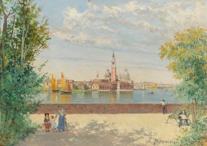 Venice, a view of San Giorgio from the Giardini