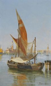 Fishing boats in the lagoon, Venice