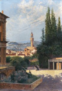 Florence, a View of Palazzo Vecchio from Boboli Gardens