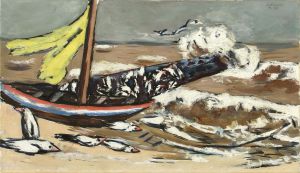 Braunes Meer mit Möwen
