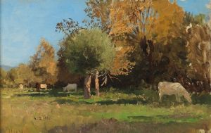 Grazing Cows Near Langenpreising