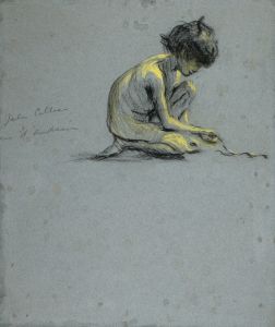 Crouching Boy with Snake
