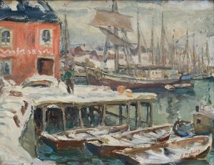 Jetty, Lofoten. Study from North Norway