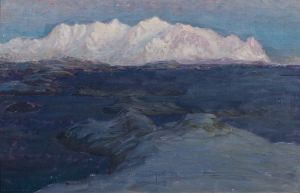 Night over Store Molla. Study from Lofoten