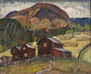 Summer Landscape with Shielings. Study from North Norway