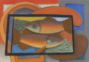 Study for Fish in Glass Case