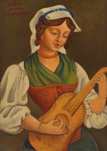 Girl with mandolin