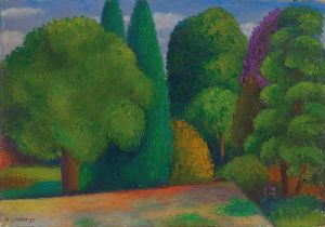 Landscape Row of Trees