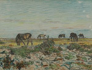 Horses Grazing
