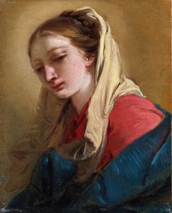 Mary Magdalene In Three-Quarter View, Veiled In A White Cloth