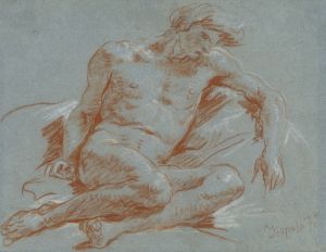 A Seated Male Nude