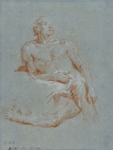 Male Nude Leaning on His Elbow