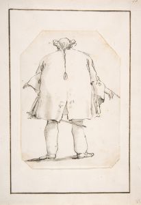Caricature of a Fat Man, Seen From Behind