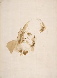 Head of a Man Wearing a High Collar