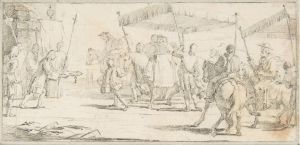 Keys of a City Offered to a Procession of Cardinals Headed by a Riderless Horse