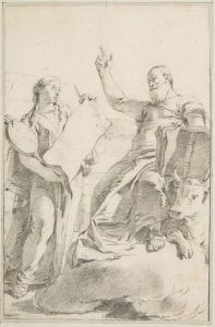 Saint Luke with a Female Allegorical Figure