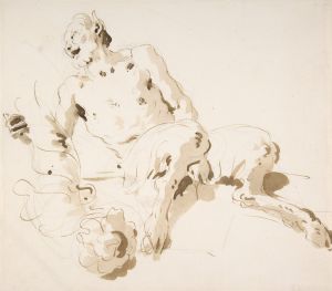 Seated Satyr Holding a Garland
