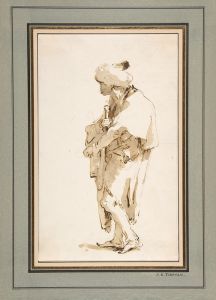 Standing Man in a Turban, Holding a Sword