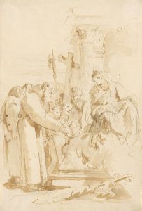 The Virgin and Child Adored by Monks and Others
