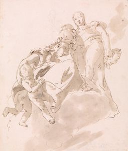 Two Allegorical Figures for a Ceiling