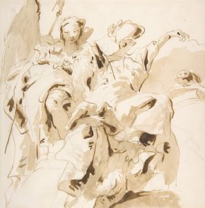 Virtue Crowning a Bearded Man