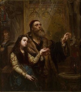 Blind Veit Stoss with his granddaughter