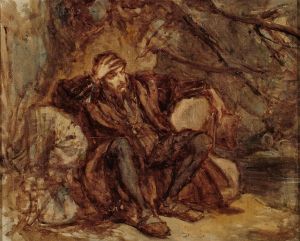 Sigismund Augustus in the Vilnius garden, sketch