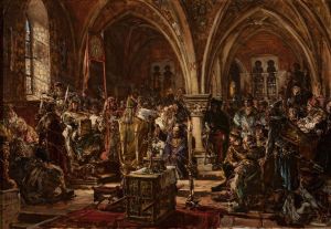 The First Parliament in Łęczyca, from the series “History of Civilization in Poland”