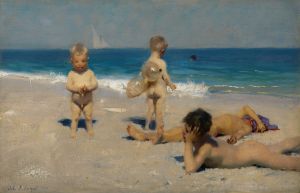 Neapolitan children bathing