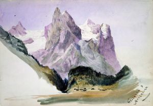 Wellhorn and Wetterhorn from Brunig