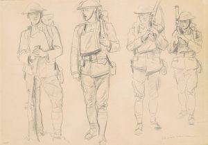Studies for ‘Entering the War’
