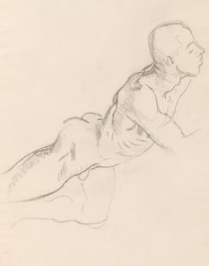 Study of Eros for Eros and Psyche, relief decoration, Rotunda, Museum of Fine Arts, Boston