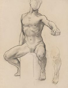 Study of Perseus for Perseus on Pegasus Slaying Medusa