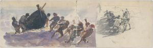 Men Hauling Lifeboat Ashore