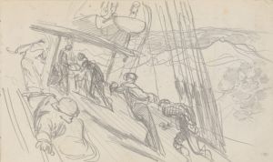Sailors on Sloping Deck