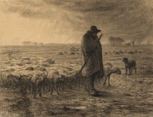 Shepherd Returning With His Flock