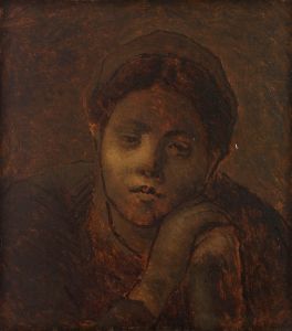 Tête de paysanne, étude