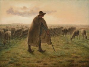 Berger gardant son troupeau
