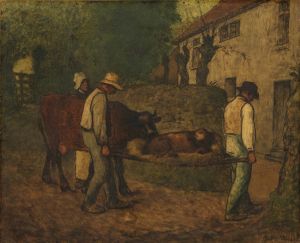 Bringing Home the Calf Born in the Fields, begun