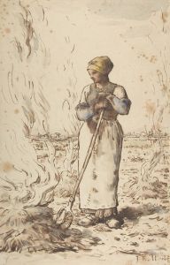 A Woman Burning Weeds