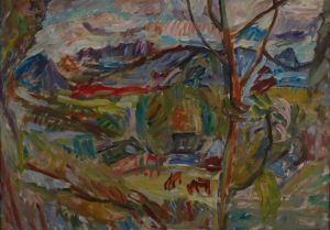 Mountain Landscape with Cows