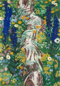 Flowers by the stream
