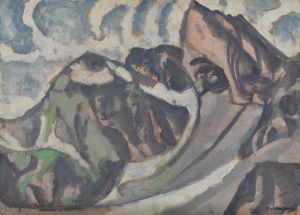 Graue Berglandschaft