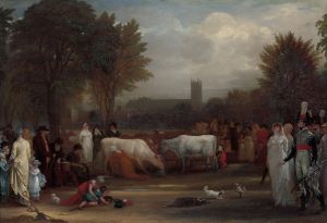 Milkmaids in St. James’s Park, Westminster Abbey Beyond